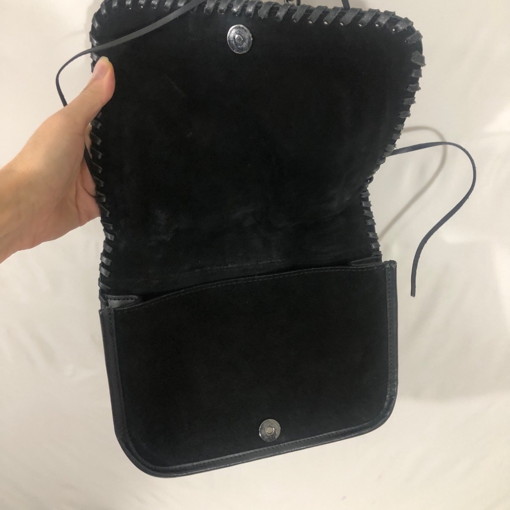 Zara Suede chain crossbody bag black - Picture 9 of 10
